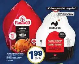 Marché Bonichoix EXCELDOR OR FLAMINGO FROZEN YOUNG TURKEY offer