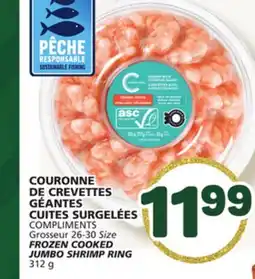 Marché Bonichoix COMPLIMENTS FROZEN COOKED JUMBO SHRIMP RING offer