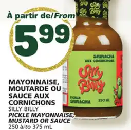 Marché Bonichoix SILLY BILLY PICKLE MAYONNAISE, MUSTARD OR SAUCE offer