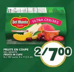 Marché Bonichoix DEL MONTE FRUITS IN CUPS offer