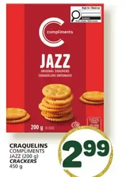 Marché Bonichoix COMPLIMENTS JAZZ (200 g) CRACKERS 450 g offer