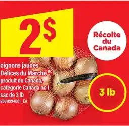 Maxi OIGNONS JAUNES DU MARCHÉ, SAC DE 3 LB offer