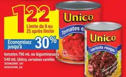 Maxi TOMATES 796 ML OU LÉGUMINEUSES 540 ML UNICO offer