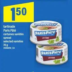 Maxi TARTINADE PARIS PÂTÉ | SPREAD, 78 G offer