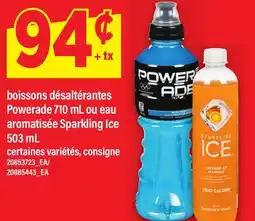 Maxi BOISSONS DÉSALTÉRANTES POWERADE 710 ML OU EAU AROMATISÉE | SPARKLING ICE, 503 ML offer