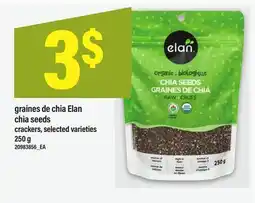 Maxi GRAINES DE CHIA ELAN | CHIA SEEDS CRACKERS, 250 G offer