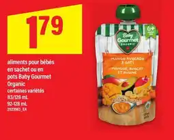 Maxi ALIMENTS POUR BÉBÉS EN SACHET OU EN POTS BABY GOURMET ORGANIC, 113/128 mL offer