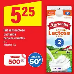 Maxi LAIT SANS LACTOSE LACTANTIA, 2 L offer