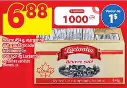 Maxi BEURRE, 454 G, MARGARINE, 850 G OU TARTINADE, 850/1,28 KG offer