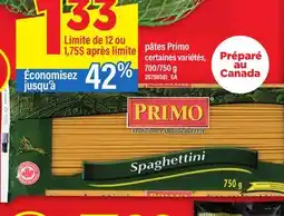 Maxi PÂTES PRIMO, 700/750 g offer