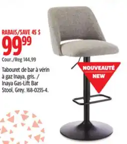 Canadian Tire Canvas Inaya Gas-Lift Bar Stool, Grey offer