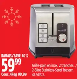 Canadian Tire 2-Slice Stainless-Steel Toaster offer