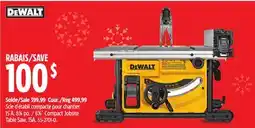 Canadian Tire Dewalt 8 1⁄4˝ Compact Jobsite Table Saw, 15A offer