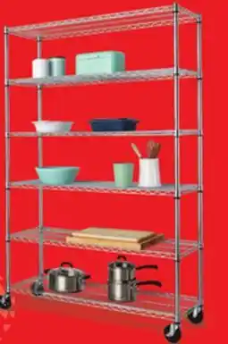 Canadian Tire Type A 6-Tier Wire Shelf on Casters, Chrome offer