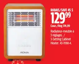 Canadian Tire Noma 3-Setting Cabinet Heater offer