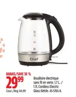 Canadian Tire Mastercraft 1.7L Cordless Electric Glass Kettle offer
