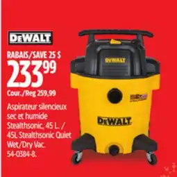 Canadian Tire Dewalt 45L Stealthsonic Quiet Wet/Dry Vac offer