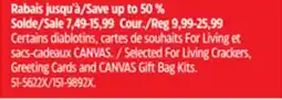 Canadian Tire Selected For Living Crackers, Greeting Cards and CANVAS Gift Bag Kits offer