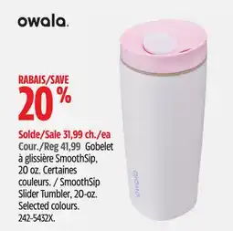 Canadian Tire Owala SmoothSip Slider Tumbler, 20-oz offer