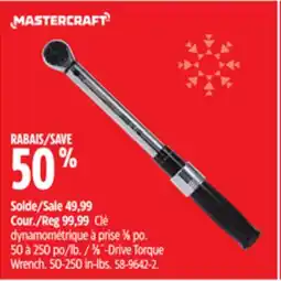 Canadian Tire Mastercraft 3⁄8˝-Drive Torque Wrench offer