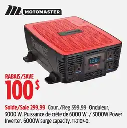 Canadian Tire MotoMaster 3000W Power Inverter. 6000W surge capacity offer