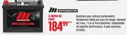 Canadian Tire MOTOMASTER Car & Truck Batteries. Dependable all-weather performance. 3-year warranty offer