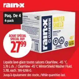 Canadian Tire Rain•x ClearView -45°C WinterShield Washer Fluid offer