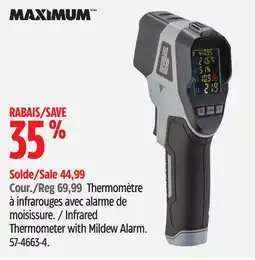 Canadian Tire Infrared Thermometer with Mildew Alarm offer