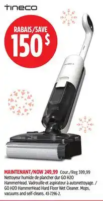 Canadian Tire Tineco GO H2O HammerHead Hard Floor Wet Cleaner offer