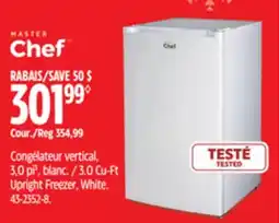 Canadian Tire MASTER Chef 3.0 Cu-Ft Upright Freezer, White offer