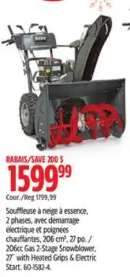 Canadian Tire Briggs & Stratton 206cc Gas 2-Stage Snowblower offer