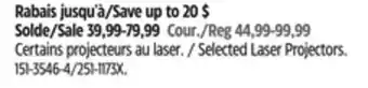 Canadian Tire elected Laser Projectors offer