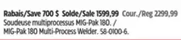 Canadian Tire Lincoln Electric MIG-Pak 180 Multi-Process Welder offer