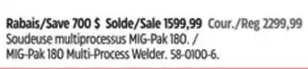 Canadian Tire Lincoln Electric MIG-Pak 180 Multi-Process Welder offer