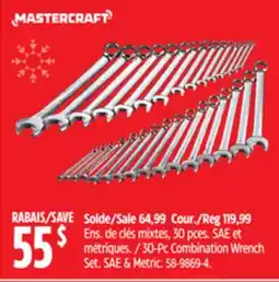 Canadian Tire Mastercraft 30-Pc Combination Wrench Set offer