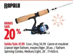Canadian Tire Rapala Fathom Spinning Combo offer