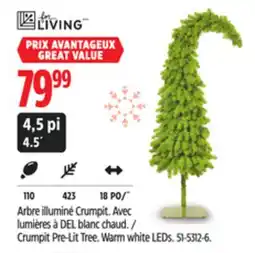 Canadian Tire For Living Crumpit Pre-Lit Tree offer