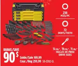 Canadian Tire Stanley Professional Grade Black Chrome Socket Set, SAE/Metric offer