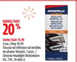 Canadian Tire Simoniz Headlight Restoration Kit, 7-Pc offer