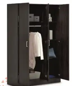 Canadian Tire Sauder 3-Door Wardrobe, Espresso offer