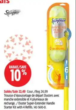 Canadian Tire Swiffer Duster Super-Extender Handle Starter Kit with 4 Refills offer