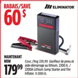 Canadian Tire MotoMaster 2200A Lithium Jump Starter and Tire Inflator offer