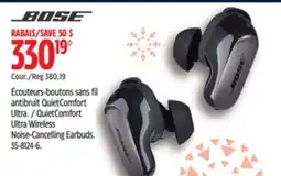 Canadian Tire Bose Ultra Wireless Noise-Cancelling Earbuds offer