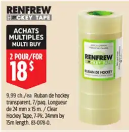 Canadian Tire Renfrew Hockey Tape Clear Hockey Tape, 7-Pk. 24mm by 15m length offer
