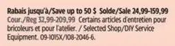 Canadian Tire Selected Shop/DIY Service Equipment offer