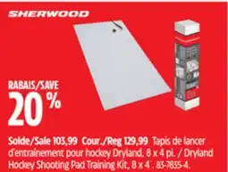 Canadian Tire Sherwood Dryland Hockey Shooting Pad Training Kit, 8 x 4´ offer