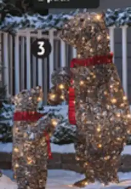 Canadian Tire 4.5' LED Mama Bear and 2.5' LED Baby Bear offer