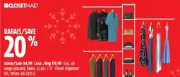 Canadian Tire CLOSETMAID 12 Closet Organizer Kit, White offer