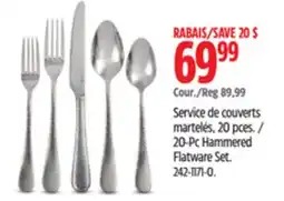 Canadian Tire 20-Pc Hammered Flatware Set offer