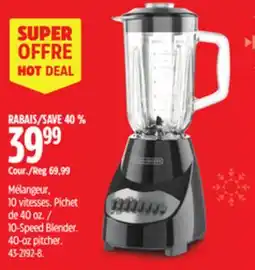 Canadian Tire Black & Decker 10-Speed Blender, 40-oz pitcher offer